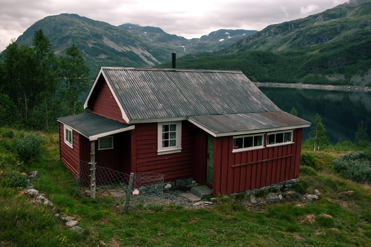 Little red cabin in Røldal, Norway