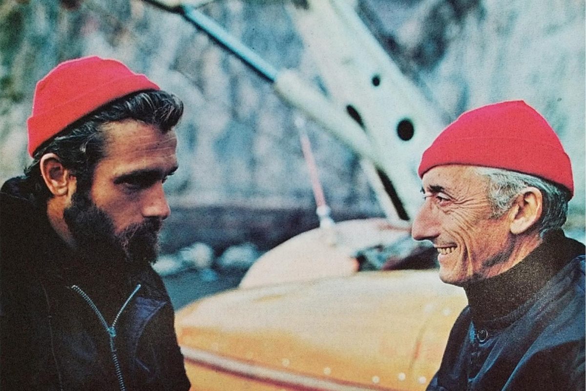 Jacques and his son Philippe Cousteau